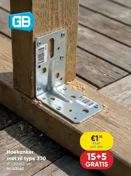 Toolstation GB Hoekanker met ril type 330 aanbieding