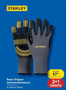 Toolstation Stanley Razor Gripper Werkhandschoenen aanbieding