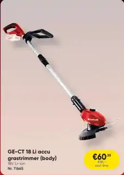 Toolstation GE-CT 18 Li accu grastrimmer body aanbieding