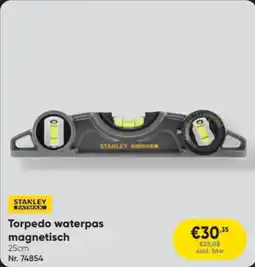 Toolstation Stanley Fatmax Torpedo Waterpas Magnetisch aanbieding