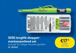 Toolstation Pica 3030 longlife diepgat- markeerpotlood set aanbieding