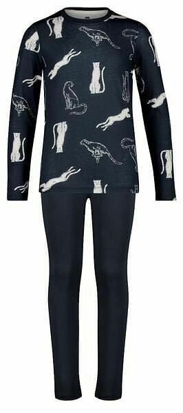 HEMA HEMA Kinderpyjama Cheeta&aposs Donkerblauw (donkerblauw) aanbieding