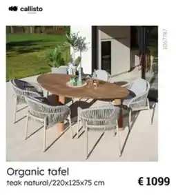 Multi bazar Callisto Organic tafel aanbieding