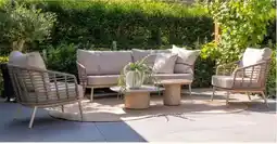 Multi bazar Puglia lounge set 3-zits bank met 2 fauteuils aanbieding