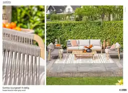 Multi bazar Garden Impressions Santos Loungeset aanbieding