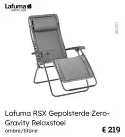 Multi bazar Lafuma RSX Gepolsterde Zero Gravity Relaxstoel aanbieding