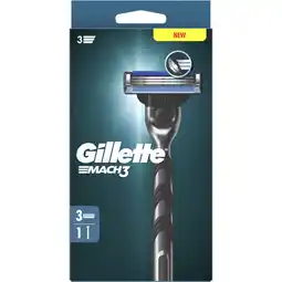 Albert Heijn Gillette Mach3 handle + 3 scheermesjes aanbieding