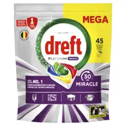 Albert Heijn Dreft Platinum miracle mega vaatwascapsules aanbieding