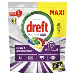 Albert Heijn Dreft Platinum miracle maxi vaatwascapsules aanbieding