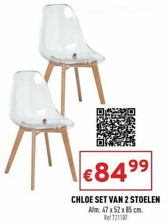 Chloe set van 2 stoelen