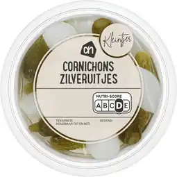 Albert Heijn AH Kleintje cornichons zilver uitjes aanbieding