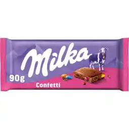 Albert Heijn Milka Chocoladereep confetti aanbieding