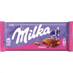 Albert Heijn Milka Chocoladereep confetti aanbieding
