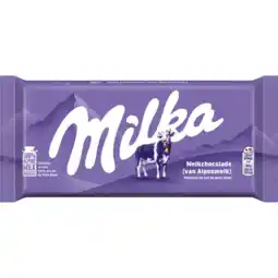 Albert Heijn Milka Chocoladereep alpenmelk aanbieding