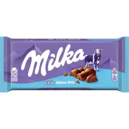 Albert Heijn Milka Chocoladereep bubbly alpenmelk aanbieding