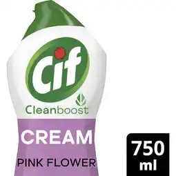 Albert Heijn Cif Cream pink flower aanbieding