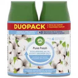 Albert Heijn Air Wick Pure fresh katoen navulling duo pack aanbieding