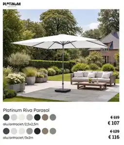 Multi bazar Platinum Riva Parasol aanbieding