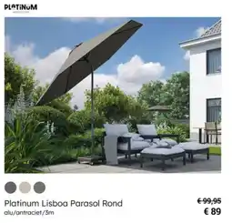 Multi bazar Platinum Lisboa Parasol Rond aanbieding