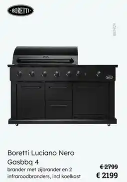 Multi bazar Boretti Luciano Nero Gasbbq 4 aanbieding
