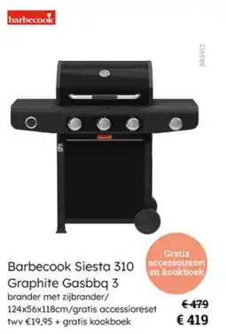 Multi bazar Barbecook Siesta 310 accessoireset Graphite Gasbbq 3 aanbieding