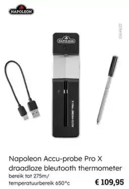 Multi bazar Napoleon Accu-probe Pro X draadloze bleutooth thermometer aanbieding