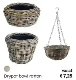 Multi bazar Drypot bowl ratton aanbieding