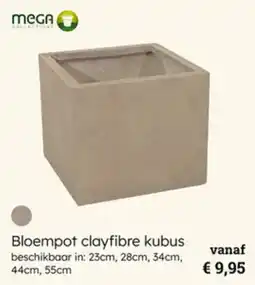 Multi bazar Bloempot clayfibre kubus aanbieding