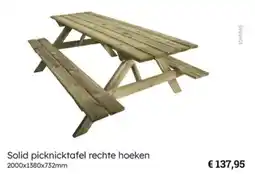 Multi bazar Solid picknicktafel rechte hoeken aanbieding