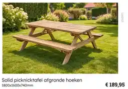 Multi bazar Solid picknicktafel afgronde hoeken aanbieding