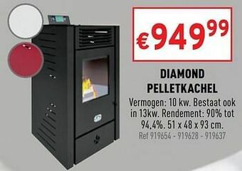 Trafic Diamond pelletkachel aanbieding