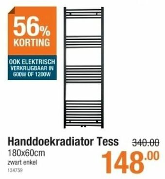 Cevo Handdoekradiator tess aanbieding