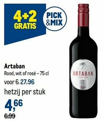 Artaban rood, wit of rosé