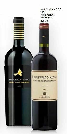 Colruyt Montefalco rosso d.o.c. 2019 tenuta alzatura umbria - italië aanbieding
