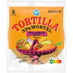 Albert Heijn AH Tortilla 35% wortel volkoren wraps aanbieding