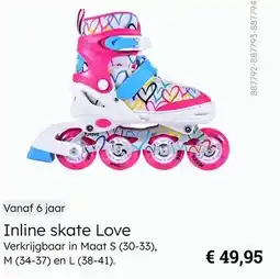 Multi bazar Move Inline skate Love aanbieding