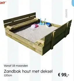 Multi bazar Zandbak hout met deksel aanbieding