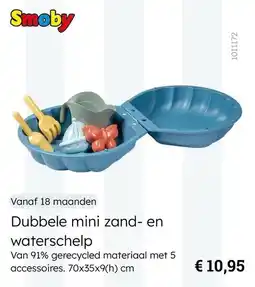 Multi bazar Smoby Dubbele mini zand- en waterschelp aanbieding