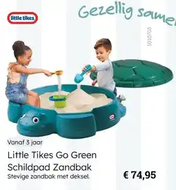 Multi bazar Little Tikes Go Green Schildpad Zandbak aanbieding