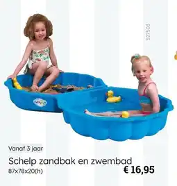 Multi bazar Schelp zandbak en zwembad aanbieding