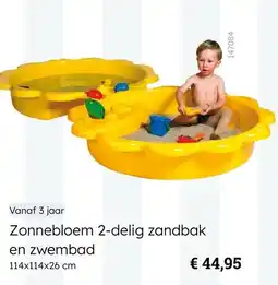 Multi bazar Zonnebloem 2-delig zandbak en zwembad aanbieding