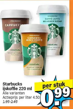 Albert Heijn Starbucks ijskoffie 220 m aanbieding