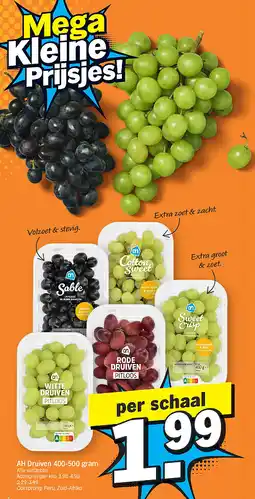 Albert Heijn AH Druiven 400-500 gram aanbieding