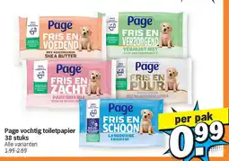 Albert Heijn Page vochtig toiletpapier 38 stuks aanbieding