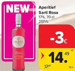 Carrefour Aperitief Sarti Rosa aanbieding