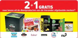 Carrefour naar keuze uit de dieetproducten van de hieronder afgebeelde merken (l) aanbieding