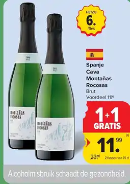 Carrefour Spanje Cava Montañas RocosasSpanje Cava Montañas Rocosas aanbieding