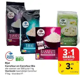 Carrefour Rijst Carrefour en Carrefour Bio aanbieding