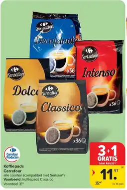 Carrefour Koffiepads Carrefour aanbieding