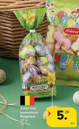 Carrefour Zakje met paaseieren Riegelein aanbieding